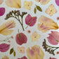 Herbier artisanal PenCée encadré composé de bougainvillier, hortensia et pivoine rose